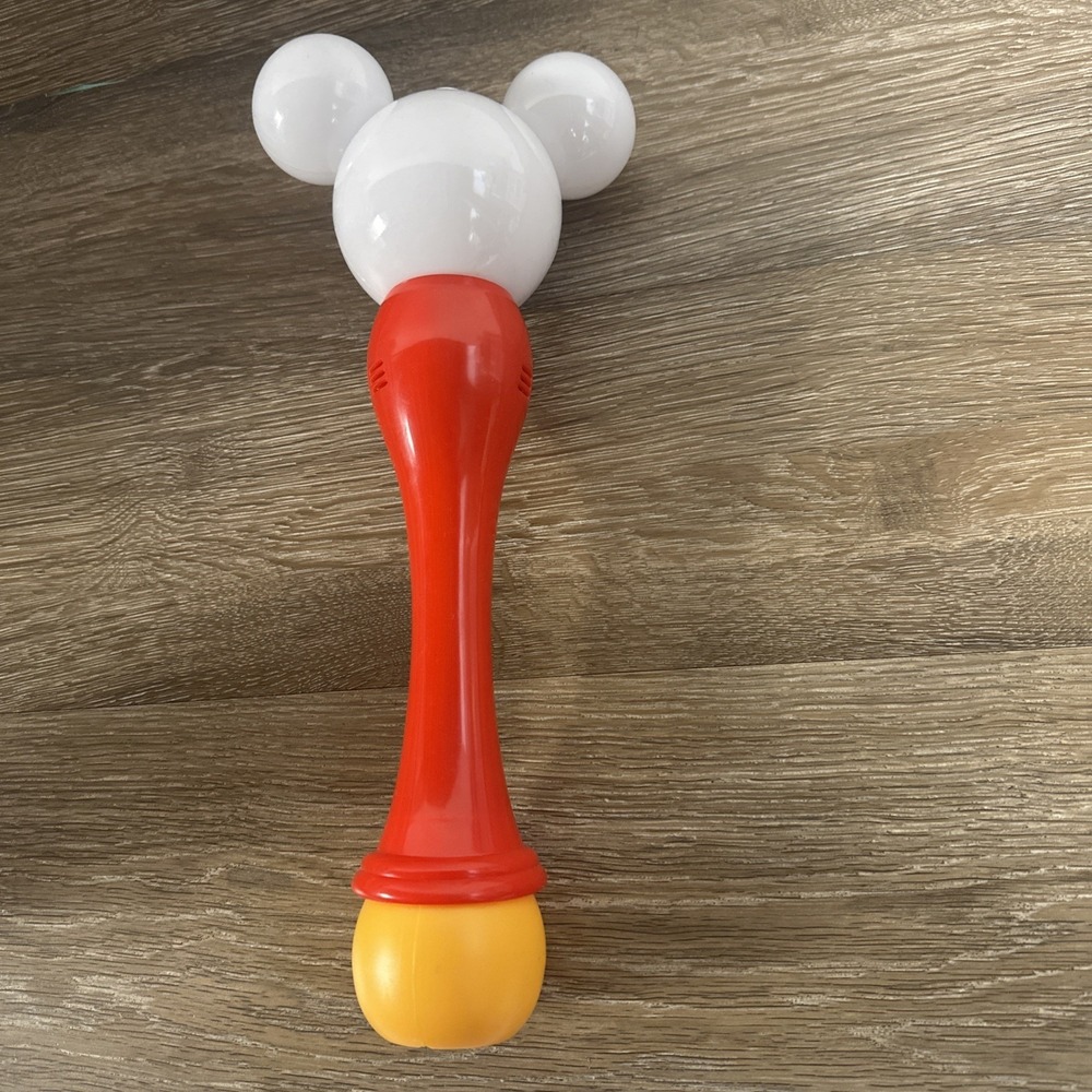 Disney Parks Disneyland Mickey Mouse Light Up Glow Bubble Wand Souvenir 14"